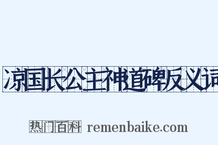 凉国长公主神道碑反义词是什么意思的图片